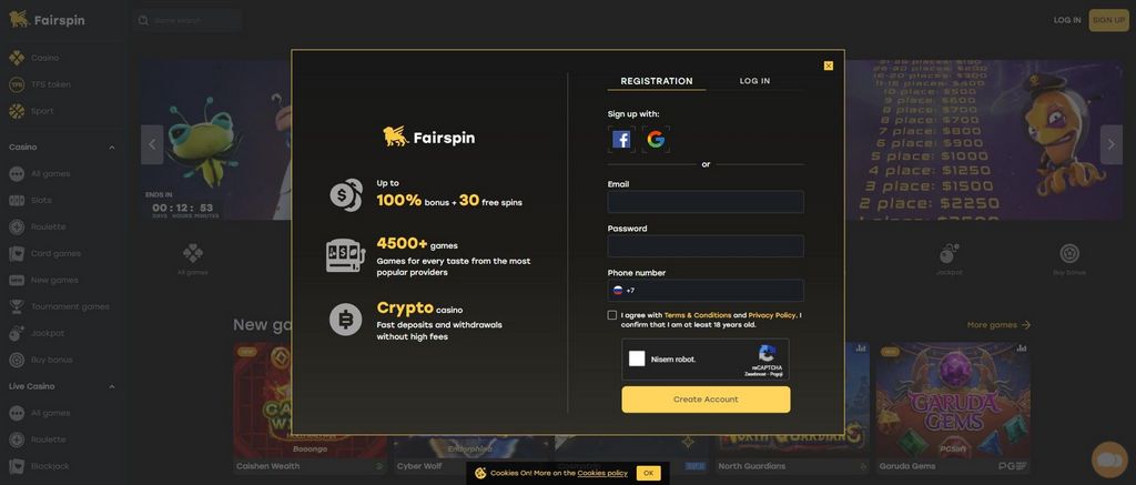 Evaluering og fordeler av FairSpin Online Casino